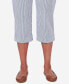 Фото #3 товара Petite All American Striped Clamdigger Capri Pants