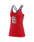 ფოტო #3 პროდუქტის Women's Red St. Louis Cardinals Barrel It Up Cross Back V-Neck Tank Top