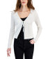 Фото #1 товара Juniors' Long-Sleeve Tie-Front Cardigan Sweater