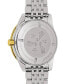 ფოტო #3 პროდუქტის Men's Captain Cook Automatic Two-Tone Stainless Steel Bracelet Watch 42mm