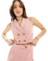 Фото #1 товара Miss Selfridge co-ord tailored waistcoat top in Pink