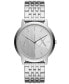 ფოტო #1 პროდუქტის Men's Quartz Two Hand Silver-Tone Stainless Steel Watch 40mm