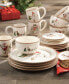 Christmas Twig Set of 4 Dinner Plates