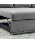 Фото #1 товара Pull-Out Sofa Sleeper, 3-In-1 Adjustable Sleeper With Pull-Out Bed, 2 Lumbar Pillows And Side