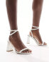 Фото #2 товара Simmi London Bia strappy block heeled sandal in white