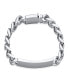ფოტო #2 პროდუქტის Men's Solid Name Bar Plated Identification ID Bracelet For Men Boys Curb Chain Link Stainless Steel