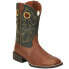 Фото #2 товара Justin Boots Bowline 11" Square Toe Cowboy Mens Black, Brown Casual Boots SE752