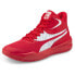 Фото #4 товара Puma Triple Mid Unleash Basketball Mens Red Sneakers Athletic Shoes 376644-02