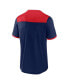 ფოტო #4 პროდუქტის Men's Navy, Red Cleveland Indians Cooperstown Collection True Classics Walk-Off V-Neck T-shirt