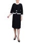 ფოტო #1 პროდუქტის Women's Elbow Sleeve Colorblocked Dress, 2 Piece Set