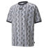 Puma The Neverworn Pattern Graphic Crew Neck Short Sleeve T-Shirt Mens Grey Casu