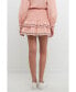 ფოტო #3 პროდუქტის Women's Floral Embroidered Smocked Mini skirt