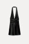 Satin halter dress