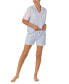 Фото #3 товара Women's 2-Pc. Cotton Boxer Pajamas Set