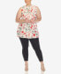 Plus Size Floral Sleeveless Tunic Top