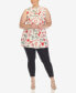 Фото #5 товара Plus Size Floral Sleeveless Tunic Top