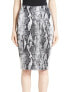 Фото #1 товара ST. JOHN COLLECTION 161530 Raja Snakeskin Knit Pencil Skirt Mica Multi Sz. 12