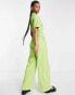 Фото #2 товара Lola May Tall – Jumpsuit in Limettengrün mit weitem Bein und Gürtel