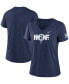 Фото #2 товара Women's Derek Jeter Navy New York Yankees Hof2 Tri-Blend V-Neck T-shirt