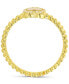 ფოტო #3 პროდუქტის Mother of Pearl & Cubic Zirconia Heart Ring in 14k Gold-Plated Sterling Silver