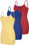 Фото #2 товара TAIPOVE Women's Long Tops Long Tank Top Set of 3 Adjustable Straps Spaghetti Top Basic Cotton Top S-2XL