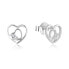 Romantic silver heart earrings AGUP2688