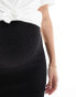 Mamalicious Maternity seamless support textured mini skirt in black