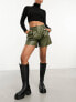 Фото #1 товара Pimkie leather look shorts in khaki