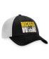 Фото #3 товара Men's Black, White Michigan Wolverines Stockpile Trucker Snapback Hat
