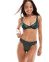 Фото #1 товара ASOS DESIGN Sian lace thong in forest green