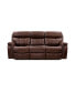 Фото #1 товара Montague 86" Genuine Leather in Dual Power Headrest and Lumbar Support Reclining Sofa