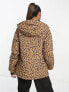 Protest Snowdrops snowjacket in brown leopard print