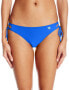 Фото #1 товара Body Glove Women's 181862 Blue Smoothies Tie Side Bikini Bottom Swimwear Size L