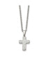 ფოტო #1 პროდუქტის Polished Crystal Cross Pendant on a Cable Chain Necklace