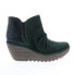 Fly London Yamy YAMY266FLY-004 Womens Green Suede Ankle & Booties Boots 36