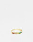 Фото #8 товара Pieces exclusive 18k plated rainbow stacking ring in gold