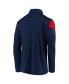 Фото #4 товара Men's Navy Cleveland Guardians Primary Logo Quarter-Zip Jacket