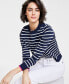 ფოტო #1 პროდუქტის Women's Crewneck Long-Sleeve Sweater, Created for Macy's