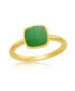 Фото #1 товара Кольцо Caribbean Treasures 6mm Cushion Jade Solitaire