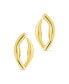 ფოტო #2 პროდუქტის 14K Gold Plated or Rhodium Plated Oval Sharee Studs Earrings