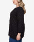 Фото #3 товара Plus Size Stud Embellished Tunic Sweater