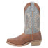 Фото #3 товара Laredo Arabella Embroidered Floral Square Toe Cowboy Womens Blue, Brown Casual