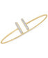ფოტო #1 პროდუქტის Diamond Bar Cuff Bangle Bracelet (1/10 ct. t.w.) in 14k Gold, Created for Macy's