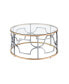 Фото #1 товара 36" Metal, Glass Camille Modern Round Glass Top Coffee Table