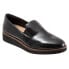 Softwalk Whistle S1810-005 Womens Black Leather Slip On Loafer Flats Shoes