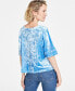 ფოტო #2 პროდუქტის Women's Short-Sleeve Relaxed Velvet T-Shirt, Created for Macy's