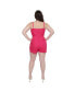 ფოტო #2 პროდუქტის Plus Size 1960s Ossining Sweetheart Neckline Romper