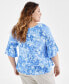 Фото #3 товара Plus Size Printed On/Off-The-Shoulder Knit Top, Created for Macy's