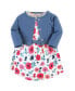 ფოტო #1 პროდუქტის Baby Girls Baby Organic Cotton Dress and Cardigan 2pc Set, Garden Floral