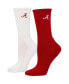 Women's Crimson, White Alabama Crimson Tide 2-Pack Quarter-Length Socks